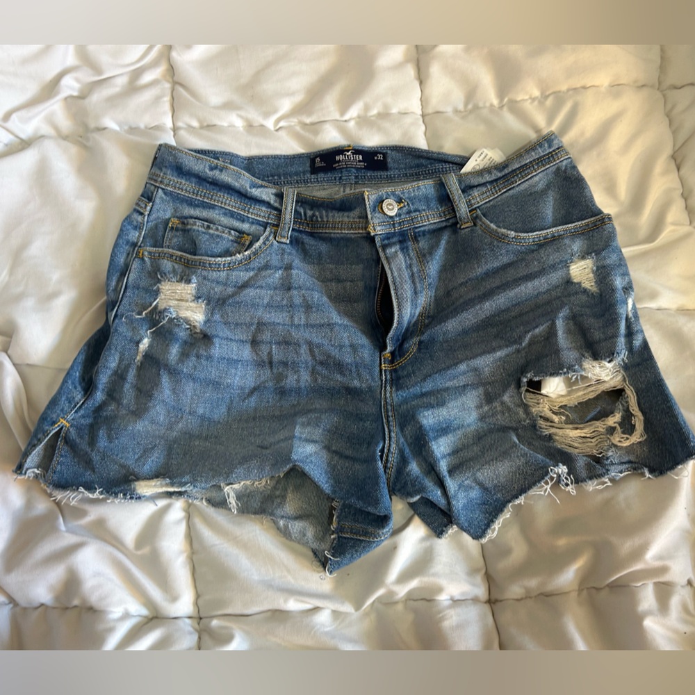Distressed Denim Shorts